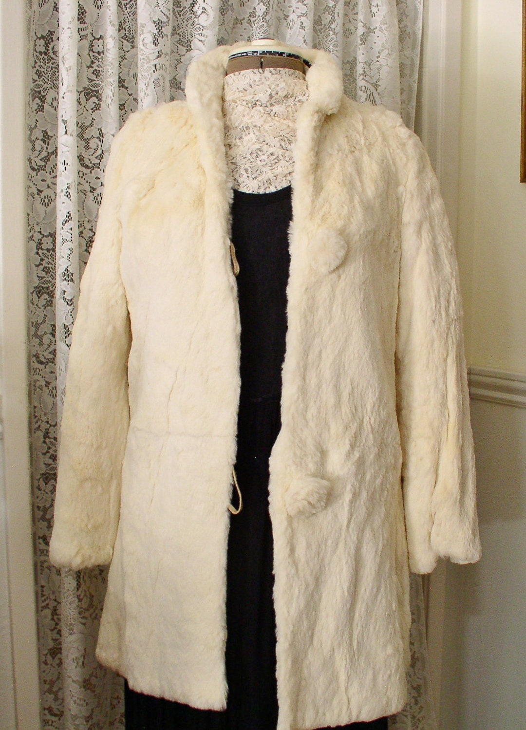 Convertible Faux Fur Tippet Coat
