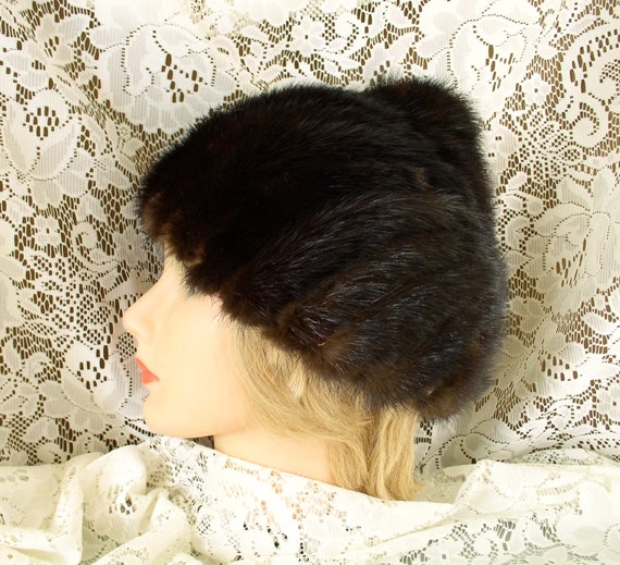 Mink Hat Sable Mink Tail Hat,,,,Vintage Mink Hat … - image 2