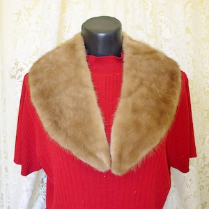Mink Collar Autumn Haze Mink Fur Collar.....Vintage Autumn Haze Mink Collar Real Mink Fur