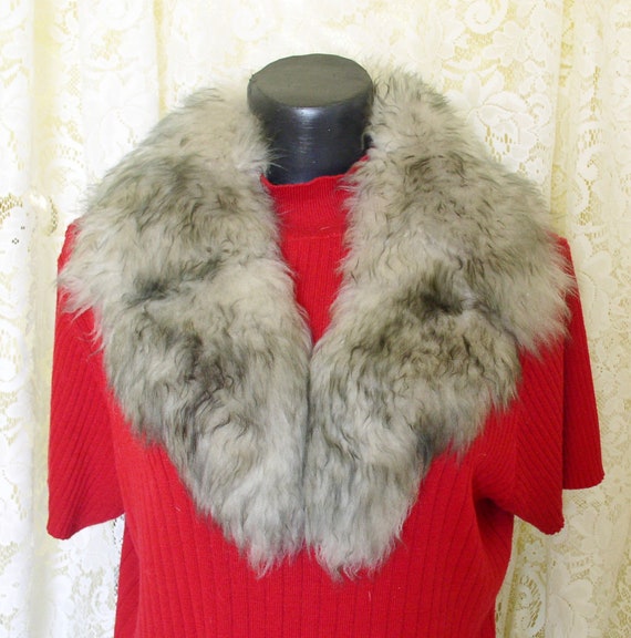 Fox Fur Collar Vintage Silver Fox Collar....Fox F… - image 2