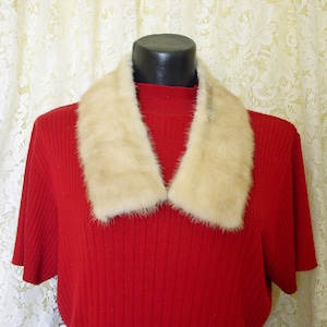 Mink Collar Champagne Blonde Collar Champagne Mink Collar.....Vintage Champagne Mink Collar Real Mink Fur