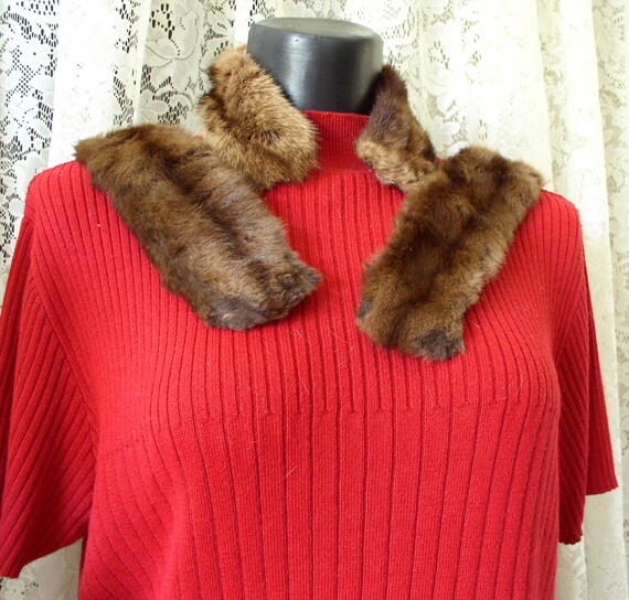 Fitch Fur Collar and Cuffs .... Fur Collar and Cuffs.....Vintage Fitch Collar and Cuffs