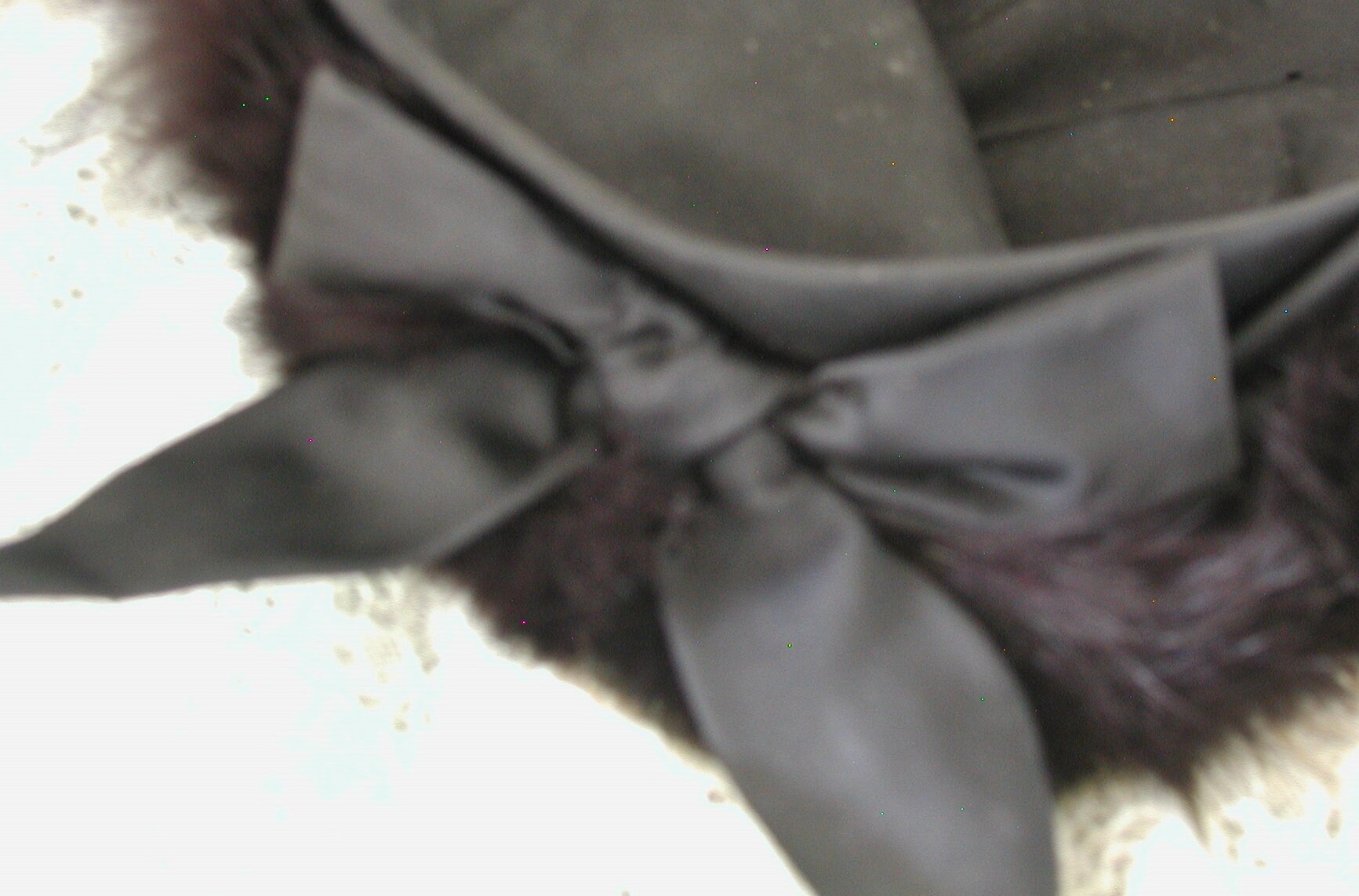 Elegant Black Fur Hat with Bow Anastasia main image 3