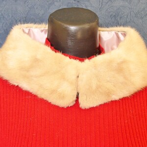 Mink Collar Pastel Mink Collar.....Vintage Pastel Mink Fur Collar...... Real Mink Fur Collar