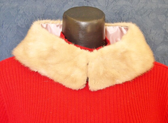 Mink Collar Pastel Mink Collar.....Vintage Pastel Mink Fur Collar...... Real Mink Fur Collar