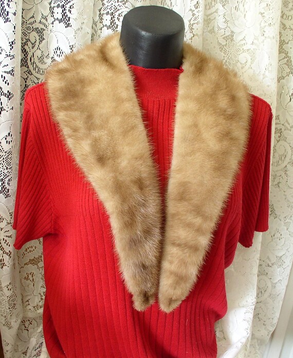 Mink Collar Autumn Haze Mink Collar.....Vintage Autumn Haze Mink Collar Real Mink Fur