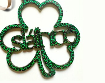 Slainte Ornament, Ireland Ornament, Christmas Ornament, Shamrock Ornament, Irish Christmas Gift, St Patricks Day Ornament, Irish Cheers