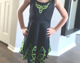 Celtic Knot Sundress, Irish Heritage,  irish dance dresses toddler, Celtic Dress, Irish Dance Dress, Irish Toddler, Irish Dress