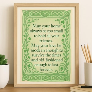 Irish Wedding Blessing Print | Celtic Knot Home Decor (Digital Download)