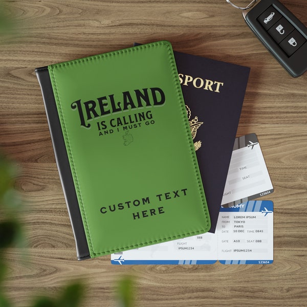 Ireland Passport Cover, ireland destination wedding, Passport Cover, Passport Wallet, Luggage Tag, Travel Lover Gift, Irish Travel Gift