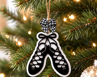 Charming Irish Dance Soft Shoe Ornament for Your Christmas Tree