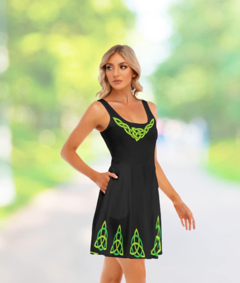 Women's Celtic Skater Dress, Irish Dress, Celtic Dress, Irish Dancer