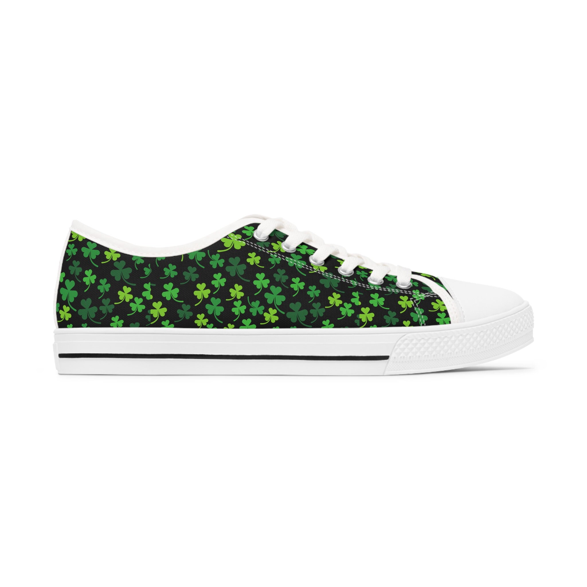 Women's Low Top Shamrock Sneakers, St Patrick's Day Shoes, Irish St