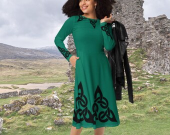 Celtic Dress, Destination Wedding Ireland, Dress with pockets, Irish Dress, Irish wedding guest dress, Celtic Apparel, Irish Outfit