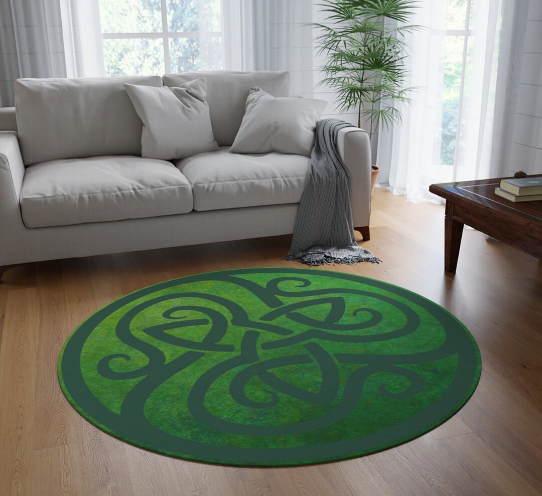 Celtic Round Rug Celtic Home Decor Irish Home Decor Celtic Etsy