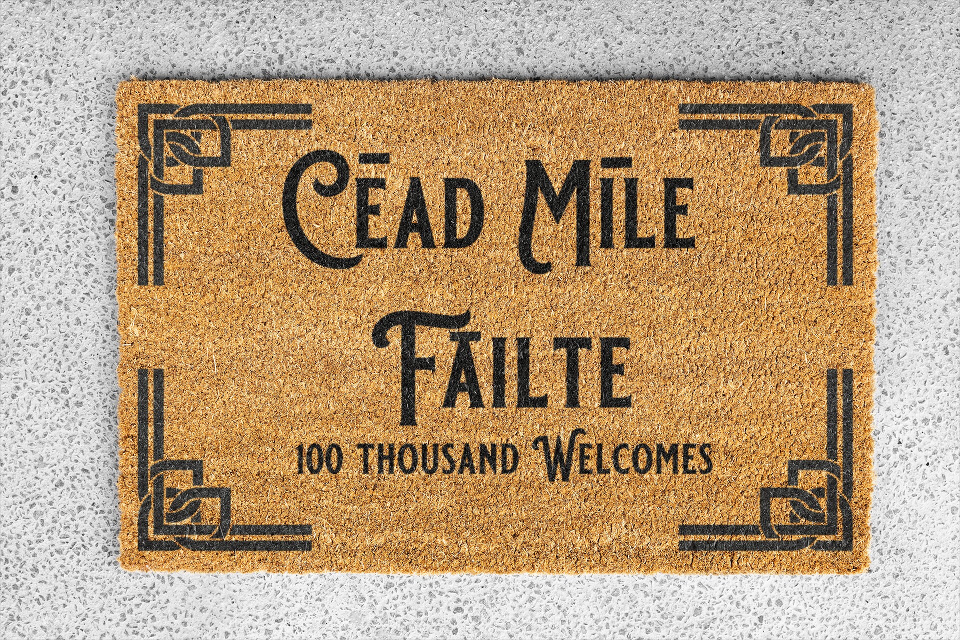 Cead Mile Failte, Irish Doormat, Irish Housewarming Gift, Celtic