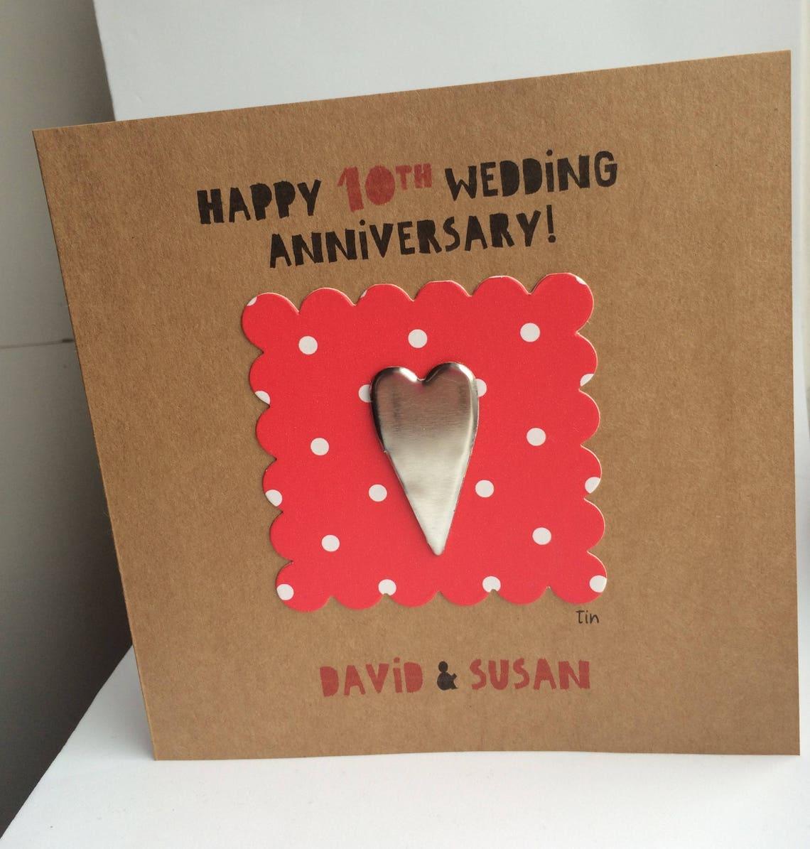 Meridiana Per 10° Anniversario Di Matrimonio - Regalo Personalizzato In Alluminio - Foto 12