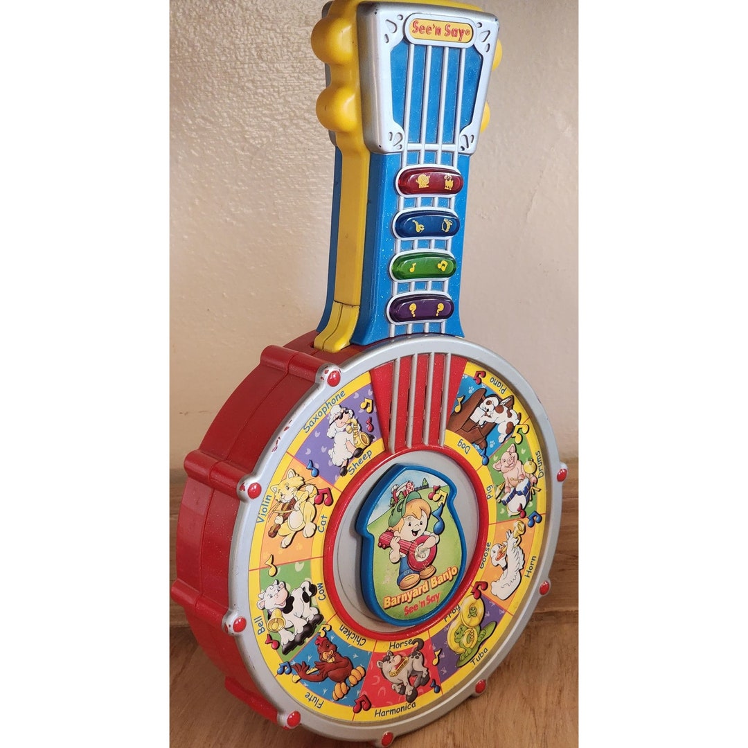 Vintage 2002 Mattel Barnyard Banjo Guitar Toy See 'n Say Etsy