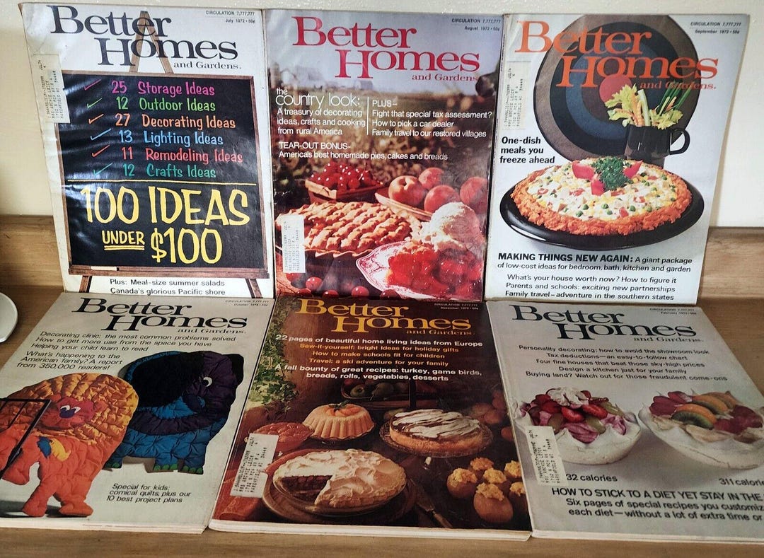 1972 1973 Better Homes & Gardens Magazines Decor Home Plans Ads Lot of
