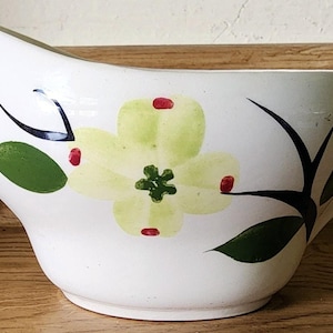 Blue Ridge USA Southern Pottery Dixie Dogwood Gravy Boat Hand-Painted Vintage