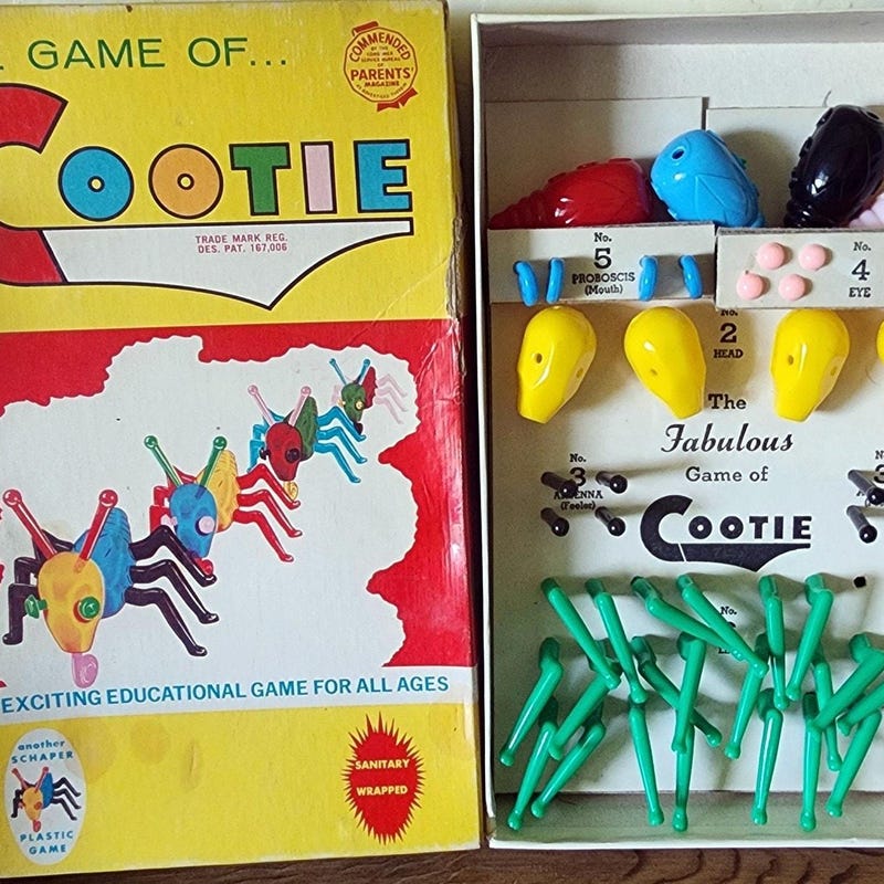 Vintage Cootie Game Etsy
