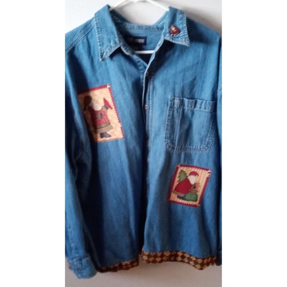 Faded Glory Denim Long Sleeve Shirt 