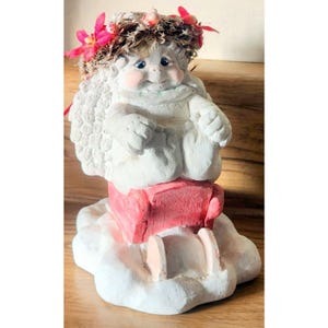 1991 Dreamsicles Cherub Angel Sleigh Ride Christmas Angel Figurine Collectible