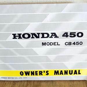 OEM Honda 450 Model CB450 Owner's Manual 1971 W/ Wiring Diagram CB 450