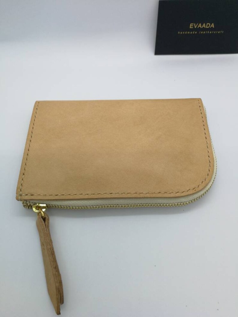 Veg tanned leather pouch 054