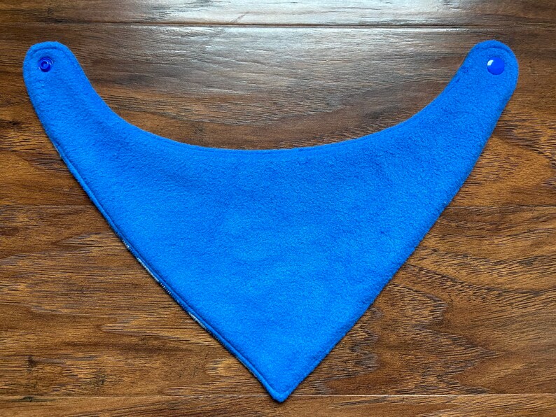 Bandana Bib with Blue Plaid Print and Snap Closure Bibdana teething bandana drool bib