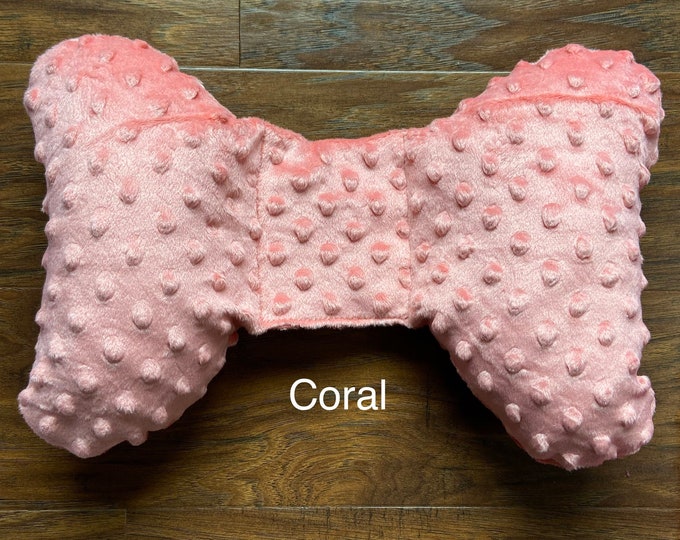 Minky Head Support, Coral, Stroller Head Support, Torticollis Neck