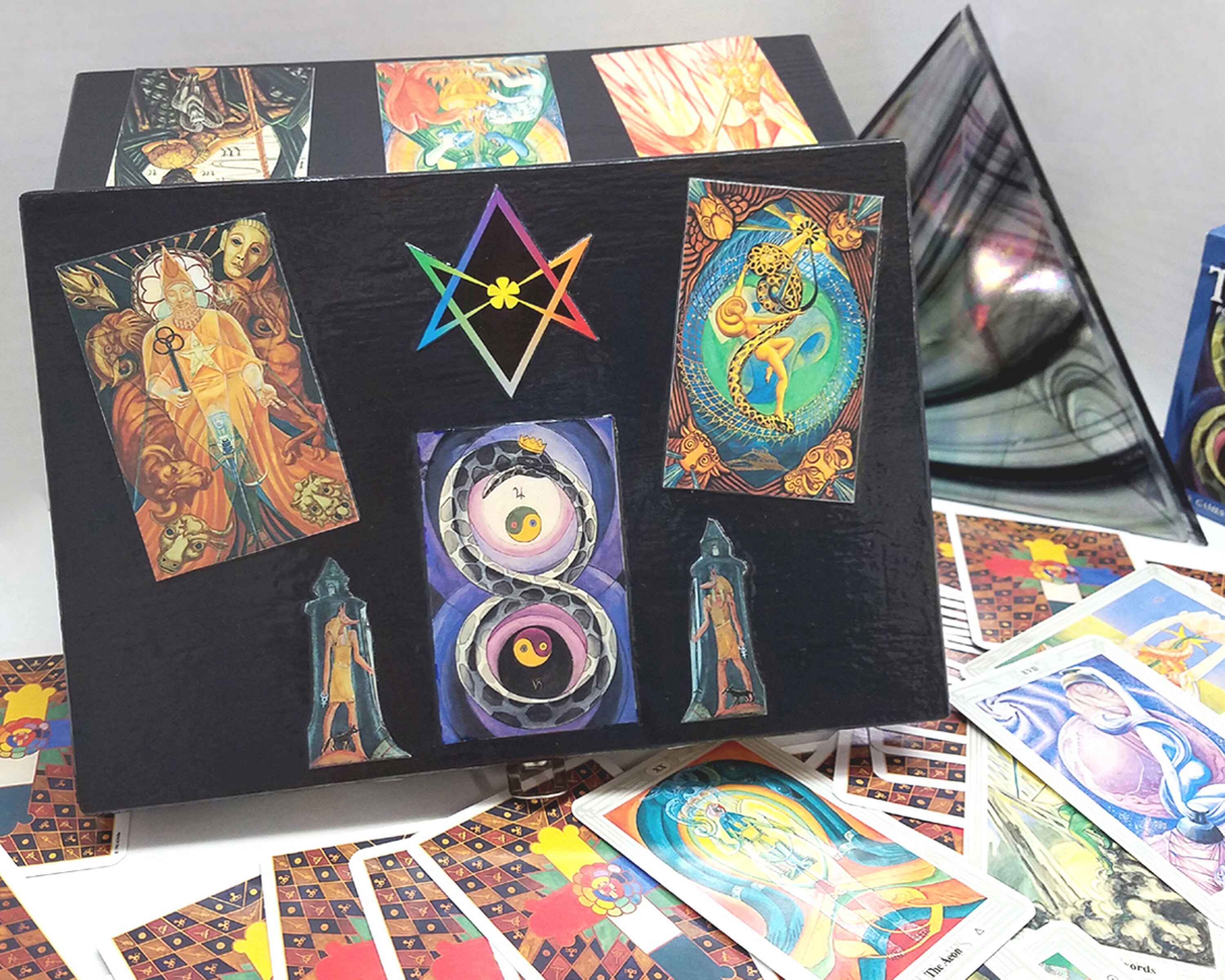 Thoth Tarot Card Box Protective Altar Box Unicursal Hexagram - Etsy  Singapore