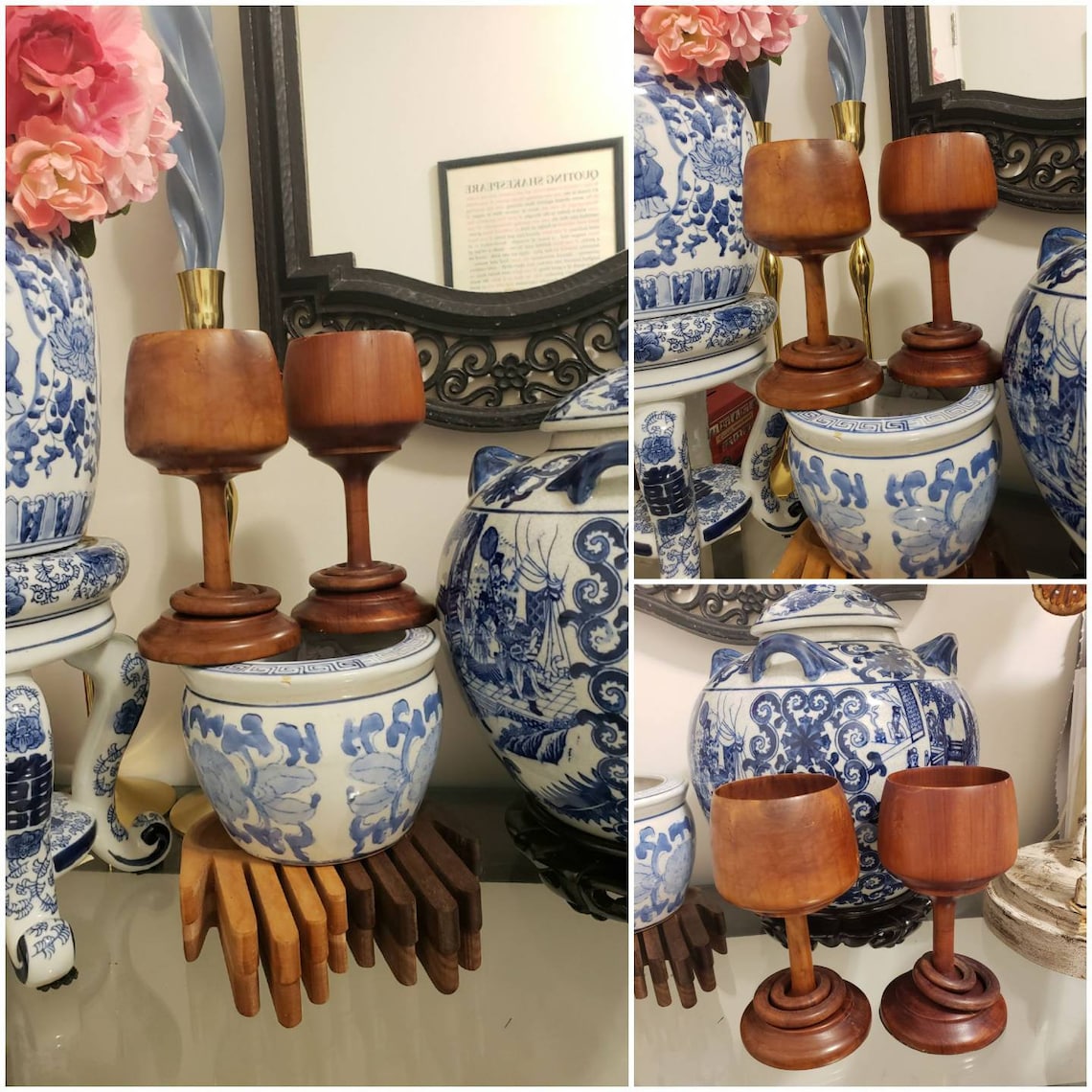 Vintage Cedar Friendship Goblets/retro Wood Chalice/ Etsy Canada