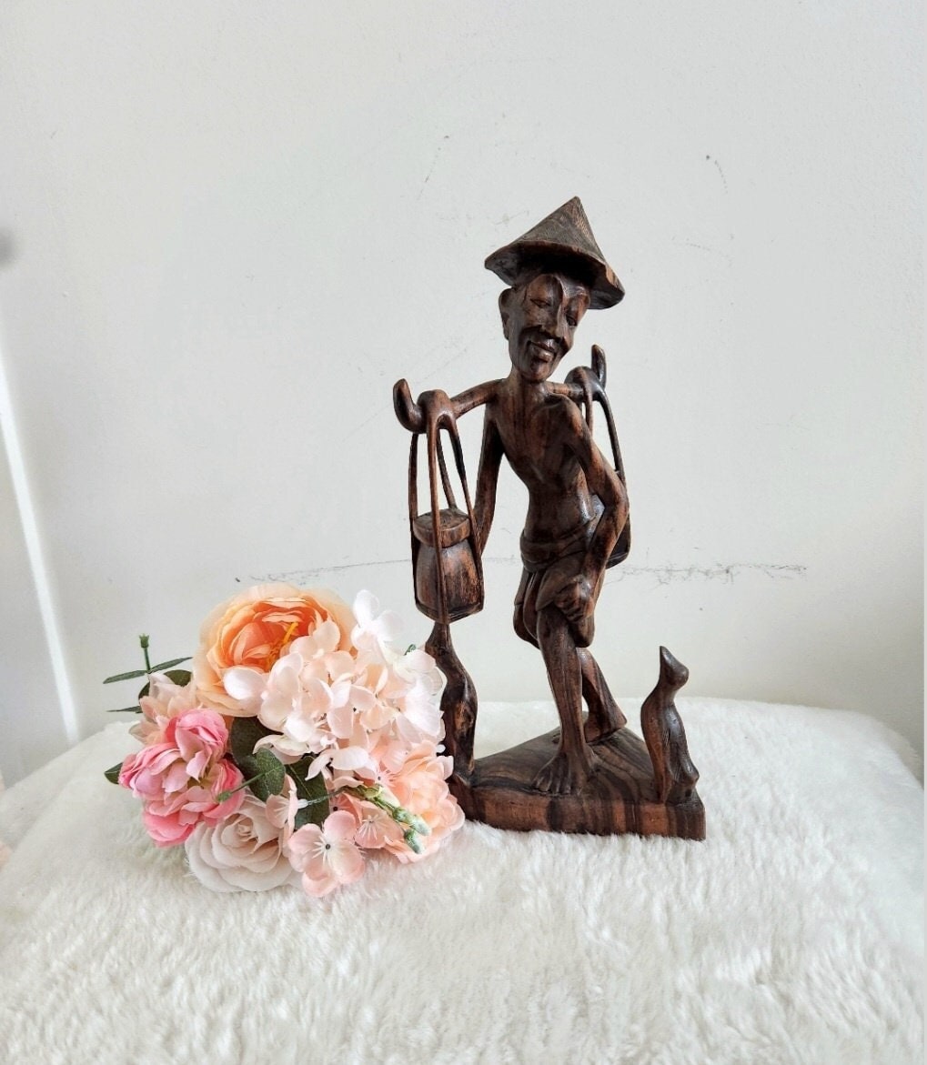 Wood Asian Fisherman - Etsy