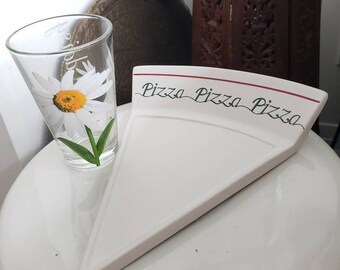 Retro Style House of Lloyd Ceramic Stoneware Pizza Triangle Plate/ Retro Pizza Slice Plate/ Retro Dinnerware/ Pizza Slice Shape Plate