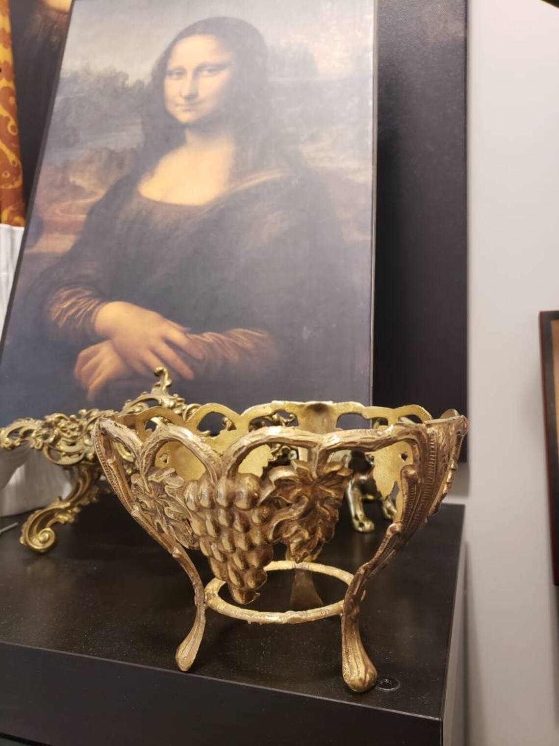 Vintage Mid Century Footed Brass Bowl Stand No Liner Grapes & Etsy Canada