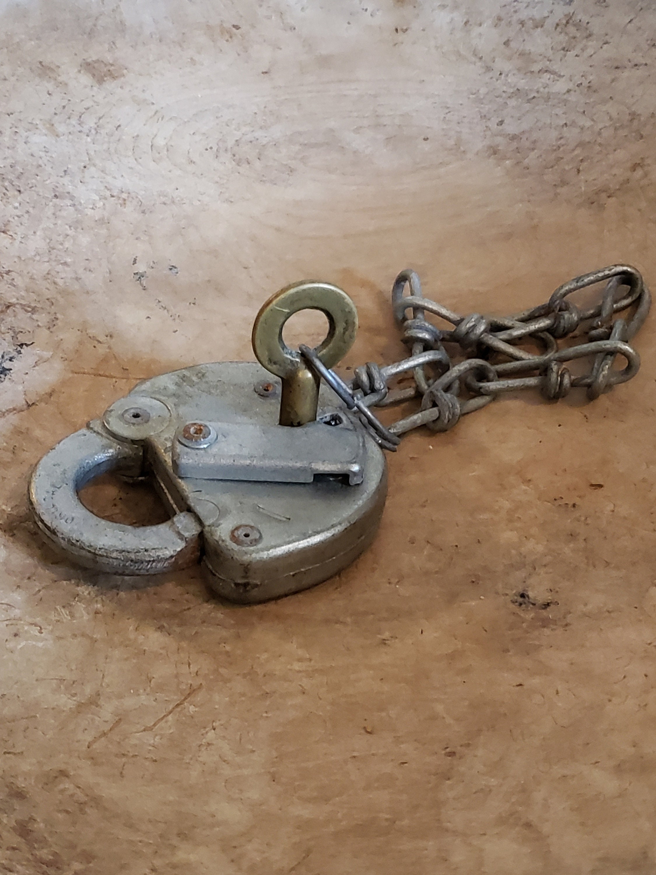 Vintage Conrail Railway Switch Lock Key With Key & Attached Chain Made ...