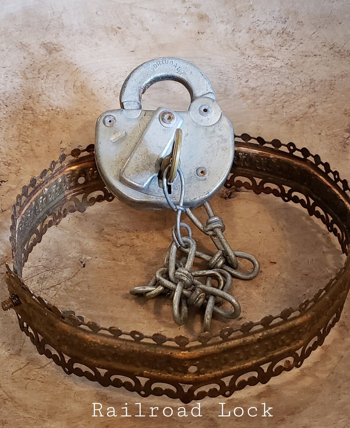 Vintage Conrail Railway Switch Lock Key With Key & Attached Chain Made ...