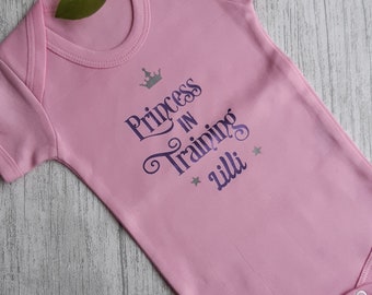 Personalised Baby's Bodysuit - Princess Baby Bodysuit - Newborn Baby Bodysuit - New Arrival - Baby Shower