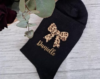 Skarpetki z kokardką - Skarpetki urodzinowe - Skarpetki personalizowane - Skarpetki z imieniem - Skarpetki z imieniem - Spersonalizowany prezent