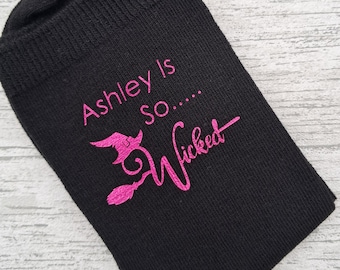 Wicked Halloween Socks - Personalised Socks - Happy Halloween - Spooky - Autumn - Witch