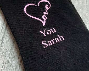 Valentijnsdag I Love You Sokken - Gepersonaliseerde sokken - Hart - Be My Valentine