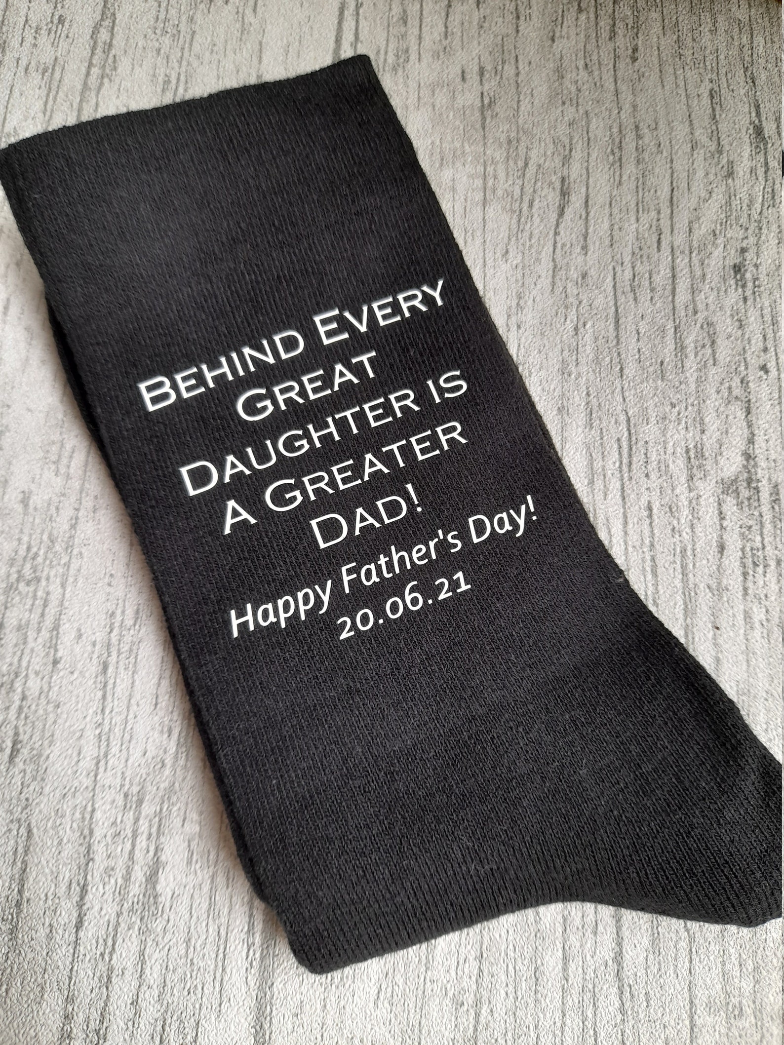 Personalised Father's Day Socks Custom Socks Birthday Etsy