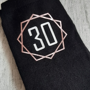 Birthday Socks - Personalised Socks - 18th - 21st - 30th - 40th - 50th - 60th - 70th -  Happy Birthday Socks - Custom Made