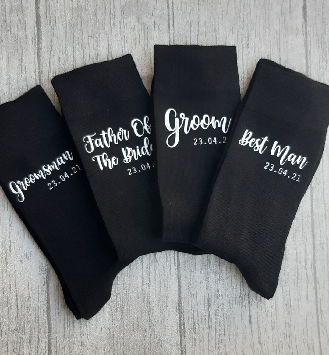 Personalised Wedding Socks Groom Father of the Bride - Etsy UK