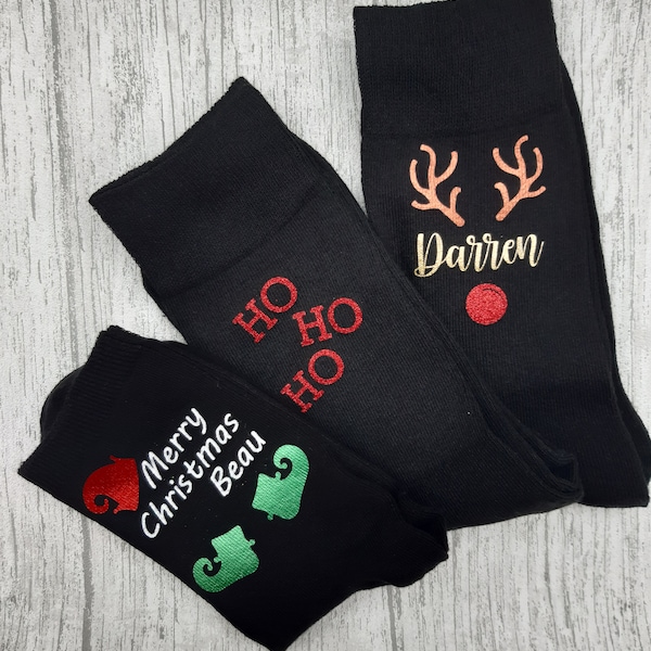 Calcetines navideños personalizados: regalos navideños perfectos o rellenos de calcetines: hechos a medida