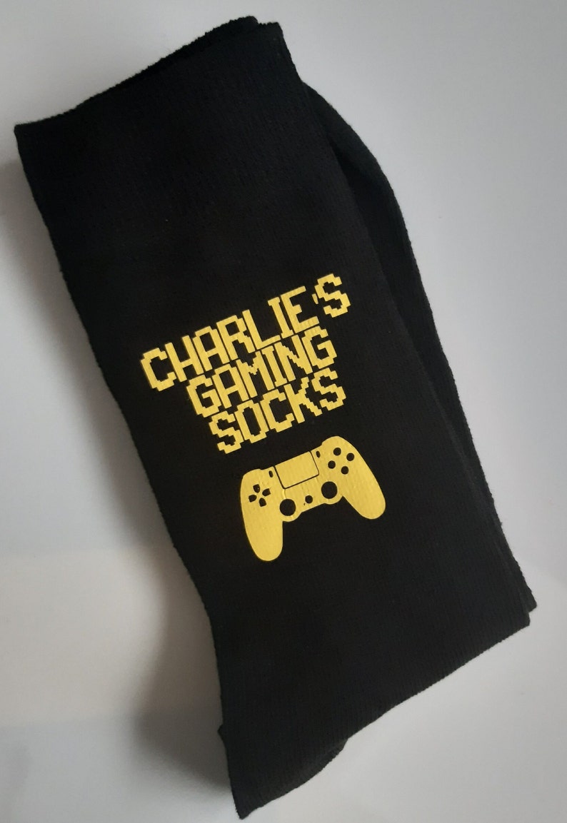 Personalised Gaming Socks Gamer Socks Personalised Gift Birthday Present for Dad Brother Uncle Son Step Dad image 4