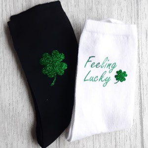 Personalised Lucky Shamrock Socks - Saint Patrick's Day Socks - Lucky Socks - Custom Made - St Patrick's Day Socks