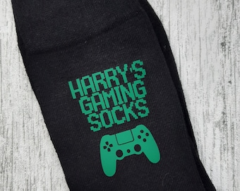 Personalised Gaming Socks - Gamer Socks - Personalised Gift - Birthday Present for Dad - Brother - Uncle - Son - Step Dad - Controller
