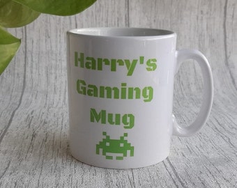 Gepersonaliseerde mok - Gaming mok - Vaderdag - Gamer - Stiefvader - Opa - Zoon - Papa - Cadeau voor hem - Cadeau voor vriend - Retro Gaming